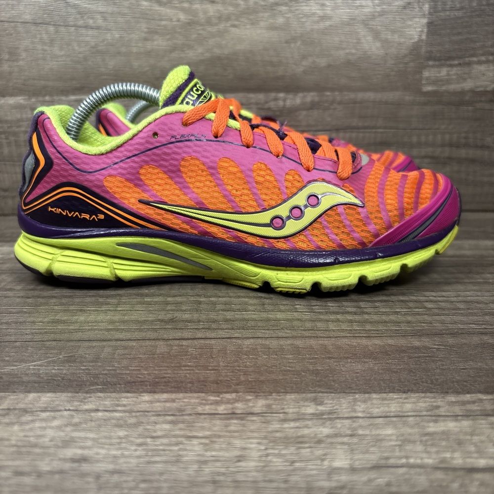 Saucony Kinvara 3 Pink Orange Purple Womens US Size 7 10157-9 Running Shoes